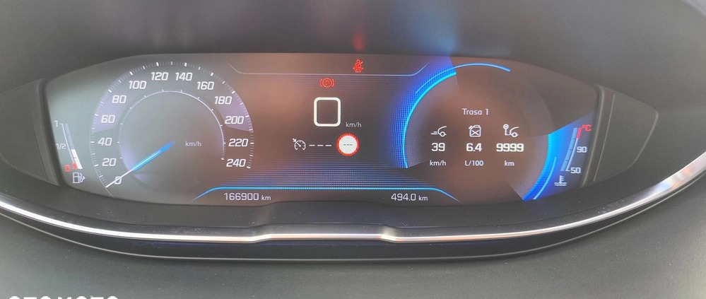 Peugeot 3008 cena 79900 przebieg: 166900, rok produkcji 2019 z Bukowno małe 121